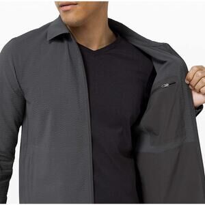 LULULEMON Street Lite Jacket Mens Graphite Gray Travel Commute Textured Medium